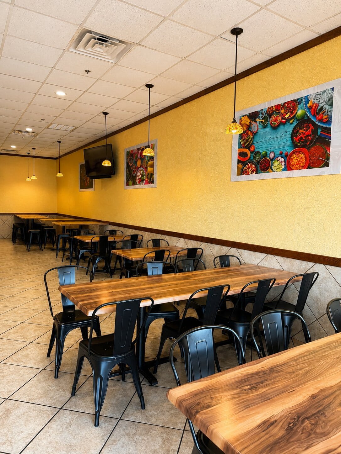 Interior dining area at Taco Master